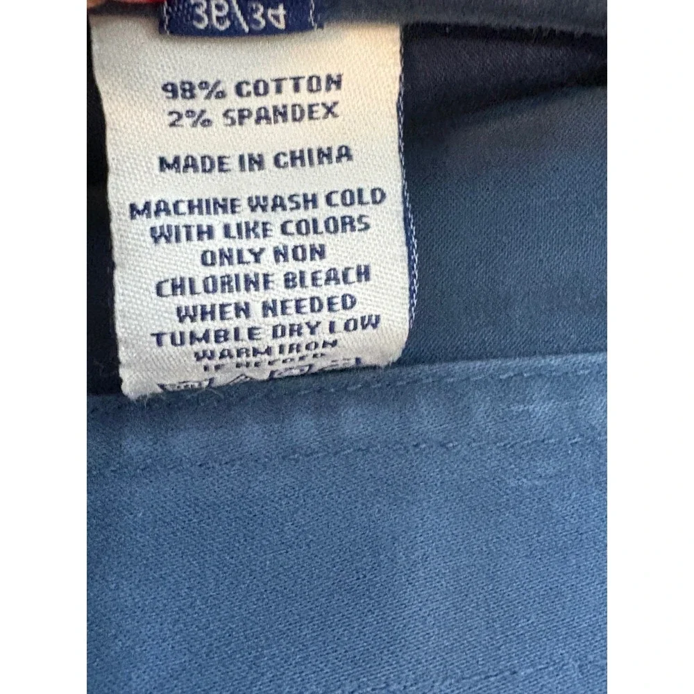 Onward Reserve Mens 5-Pocket Pants Blue Straight Leg Cotton Stretch 36/34
